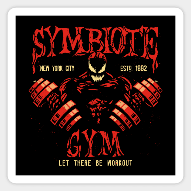 Symbiote Gym Sticker by teesgeex